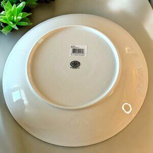 Set‎ of 4 Cordon Bleu 12" Classic Sleek White Ceramic Coupe Dinner Fancy Plates